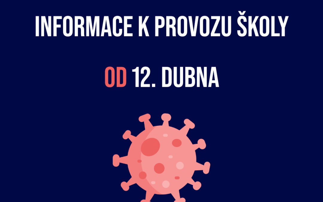 INFORMACE K PROVOZU ŠKOLY OD 12. DUBNA 2021