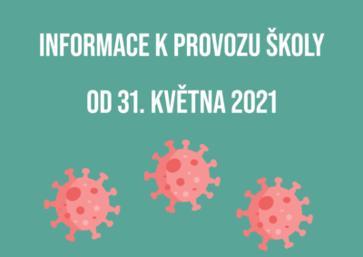 Informace k provozu školy od 31. KVĚTNA 2021